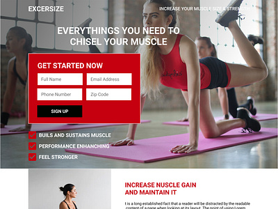 Fitness website design