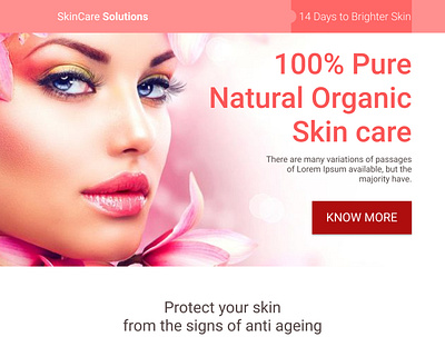 Skin Care website app branding design flat illustration illustrator type typography ux web website