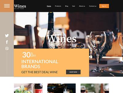 Wine website design app branding design illustration illustrator type typography ui ux web website