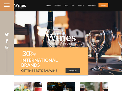 Wine website design