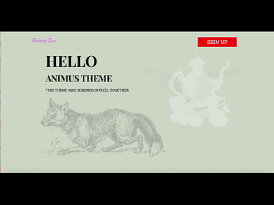 Animus Zoo Landing Page Theme design themes ui ui design ux web web design website websites