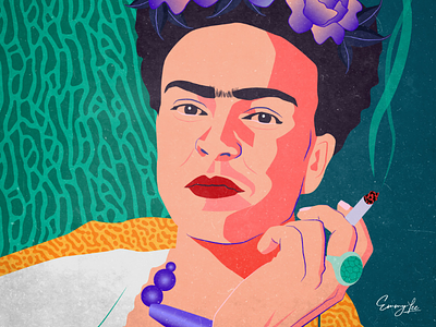 Frida Kahlo art flatillustration fridakahlo graphic illustration inspirationalwomen poster vector women womensday