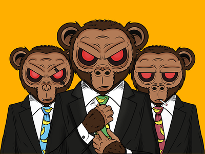 Apes 2d apes branding character colors design graphic design illustration monkeys process vector