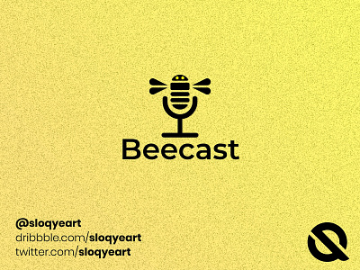 Beecast for podcast art bee branding design icon illustration logo podcast vector