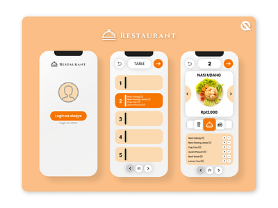 Restaurant app mobile UI UX