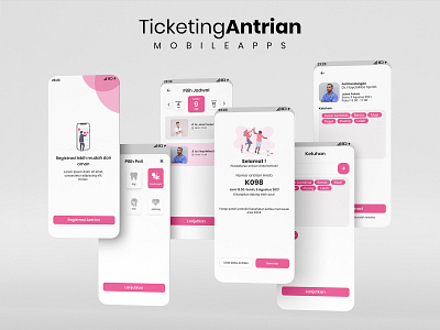TicketingAntrian Mobile Apps UI UX apps art branding clinic design mobile queue ticket ui ux