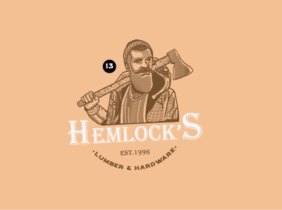 Hemlock's branding design icon illustration illustrator lettering logo typography vector