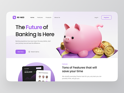 RE-NEO Banking Landing Page