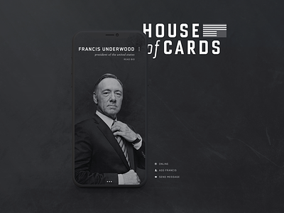 Daily UI / Day 006 100daysofui dailyui day006 house of cards profile