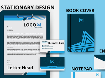 Modern logo, business card stationary corporate identity branding business cards design graphic design icon illustration logo ui ux vector
