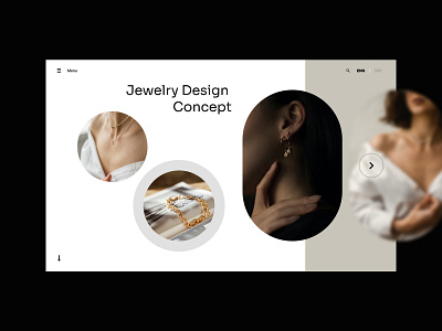 Jewelry Design Website Concept design jewelry layout minimalist modern photography typography web design websites whitespace