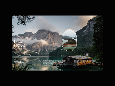 Luca Bravo I Photography header landscape layout minimal minimalist modern photography typography