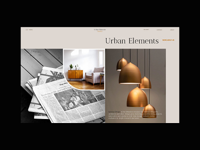 Urban Elements I Interior Design design ecommerce graphic design interior interior design layout minimal minimalist modern photography typography