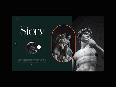 Michelangelo - David design ecommerce layout minimal minimalist modern photography typography