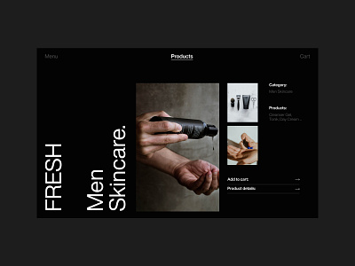 Online Shop I Men Skincare design ecommerce layout men skincare minimal minimalist modern photography skincare typography