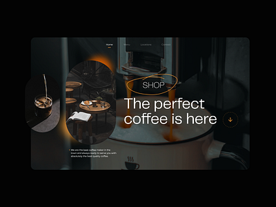 Coffee Shop ecommerce layout minimal modern typography