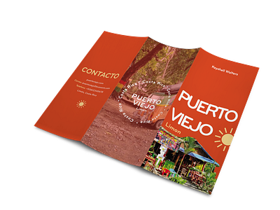 Tri-Fold Brochure Puerto Viejo (Costa Rica) brochure brochure design design flyer flyer design infography personal work print media