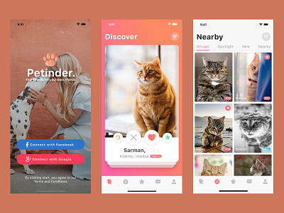 Petinder. - iOS Dating App for Pets app dating ios istanbul pet ui ux