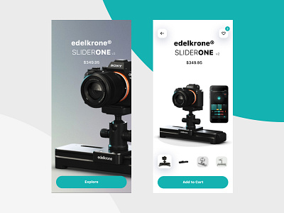 Edelkrone E-commerce UI Concept animation appdesign code design digital edelkrone graphicdesign mobile online sldieplus ui userinterface ux web website