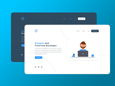 Landing page Design with Light & Dark Theme