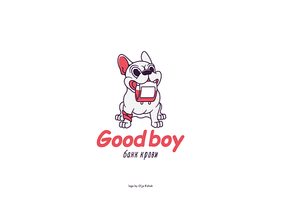 "Good boy" blood bank logo