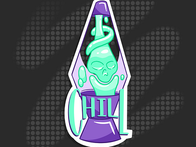 Lava Lamp Sticker green lava lamp purple skull sticker typography