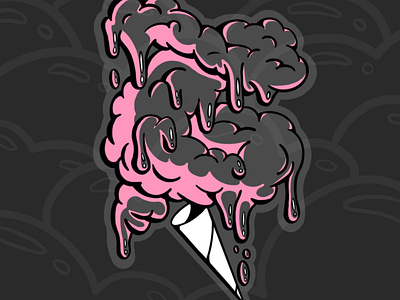 Dripping Cotton Candy Sticker