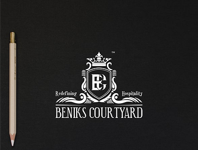 Beniks courtyard logo design branding design graphic design logo logo design minimal vector