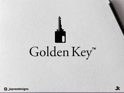 Golden Key branding design graphic design logo logo design minimal vector