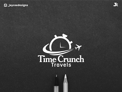 TIME CRUNCH TRAVEL branding design graphic design illustration logo logo design logoinspiration logotipo minimal vector