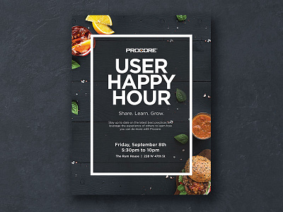Procore User Happy Hour Template event flyer print