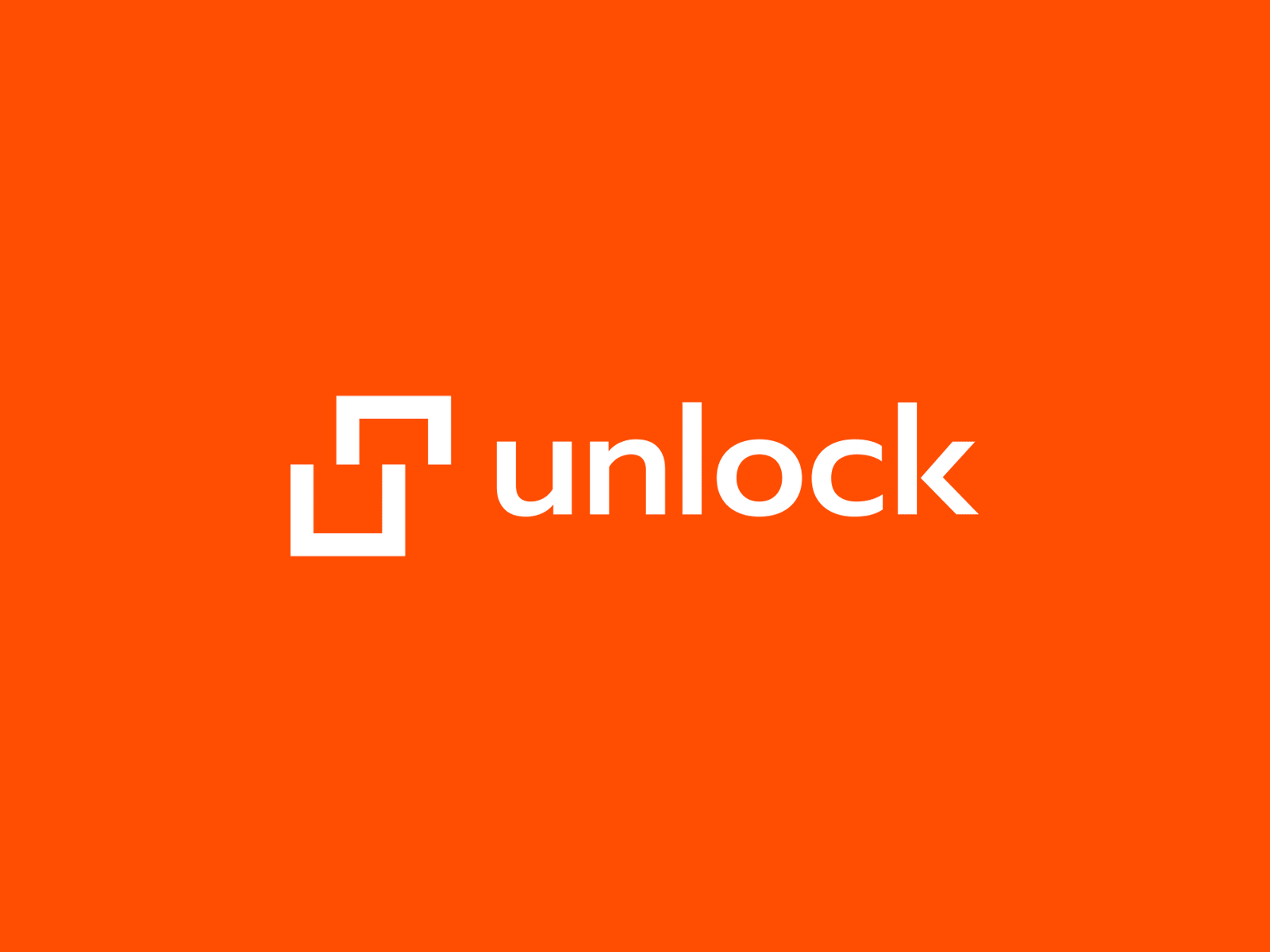 Unlock agency bis branding design flat graphic design logo minimal typography unlock vector