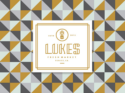 Lukes Fresh Market brand farmers pattern food fresh grain logo lukes type typography market