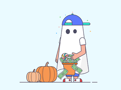 Honey Ghost candy ghost halloween honey money pumpkin savings spooky