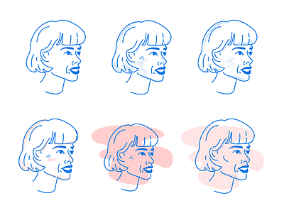 Face Study girl illustration lady portrait stylized