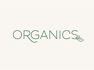Organics Branding branding design logo simple sweet typography
