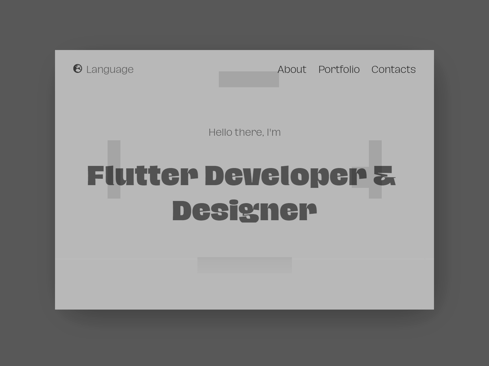 Personal Web Portfolio — Landing Page dart developer developers flutter landing landing page landingpage motion design page portfolio site sites ux web