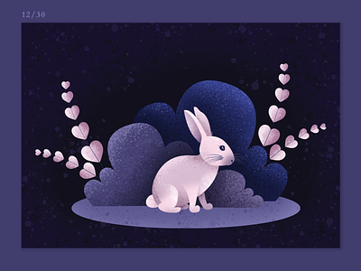 Challenge 12/30 challenge daily challange drawing easter easter bunny grain texture illustration illustrator photoshop vector