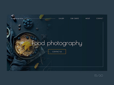Challenge 15/30 animated ui challenge concept contact contact page daily challange dark food motion photograhy photographer ui ui design