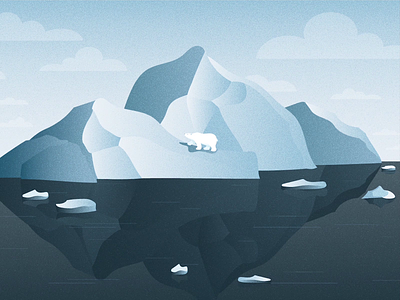 Challenge 18/30 animal animated animation arctic bear challenge daily challange drawing grain texture iceberg illustration motion polar bear vector