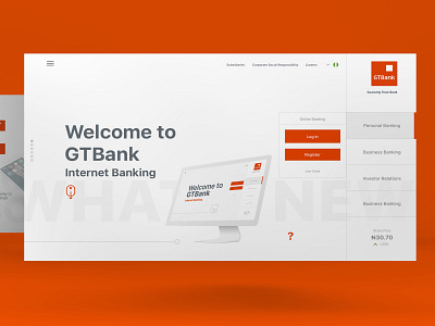 Bank's Website Home Page