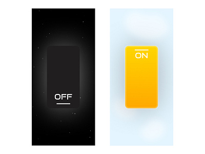 Night & Day dailyui dailyuichallenge dark dark mode dark theme day design figma illustration light light ui night night mode on off on off switch sky sunny switch switcher switches