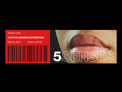 5SENSES - ticket design concept 2d graphics art branding exhibition graphic design music ticket design visual identity