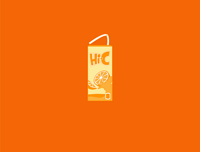 Orange Hi-C art design drinks hi c icon icon design icon set illustration illustrator instagram logo orange orange juice vector