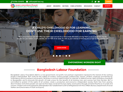 Bangladesh Labour Foundation Website Redesign