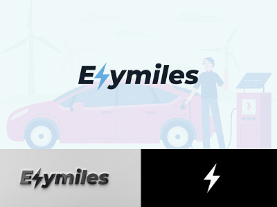 Esymiles - Modern Logo Design branding charging clean logo esymiles logo graphic design logo modern logo thunder vechicl logo