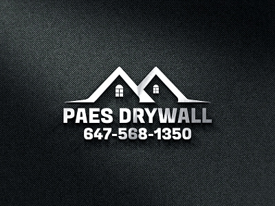 Paes Drywall Logo, Social Media Kit Design business corporate logo flat logo graphic design illustration logo design modern logo unique logo