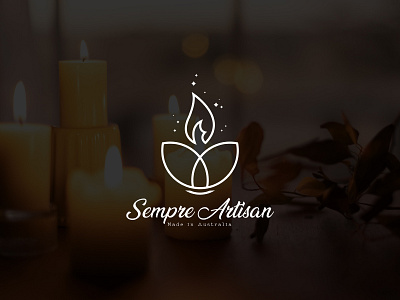 Sempre Artisan Logo - Modern Design - Candles and Soaps Brand