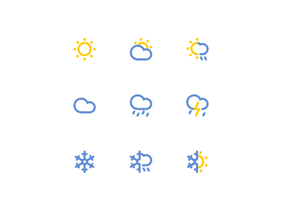 Minimal Weather Icon Set icon icons inkscape minimal minimalism set simple weather weather icons