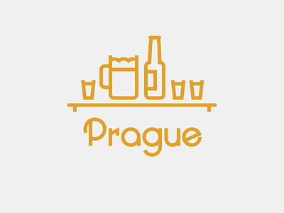 Prague beer city graphics illustration inkscape landscape line potato vodka prague schnaps typography ugly vector vodka